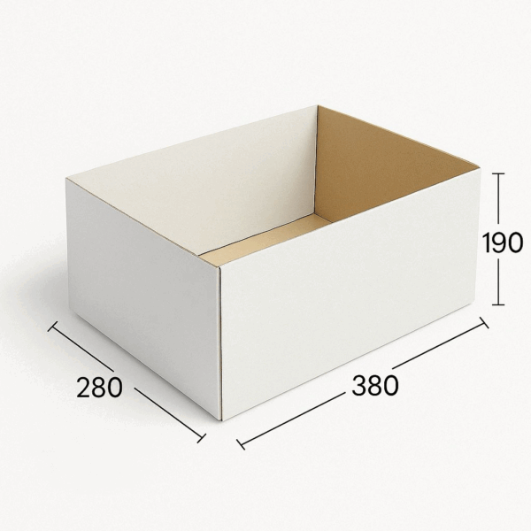 Kuti kartoni me kapak/ 380 x 280 x 190 mm